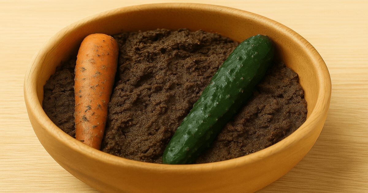ぬか床が黒くなる原因と対処法|鉄の影響を解説