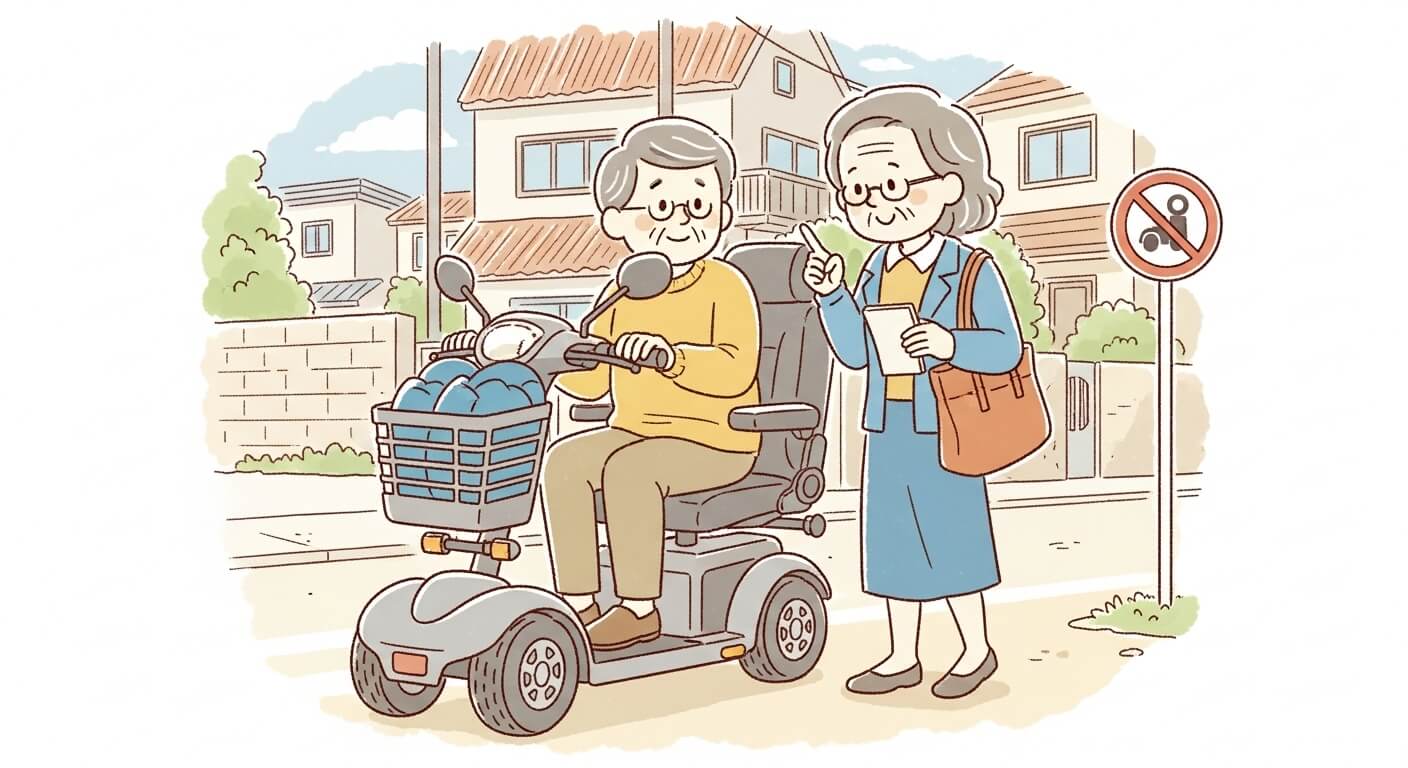 シニアカー二人乗りは違法?