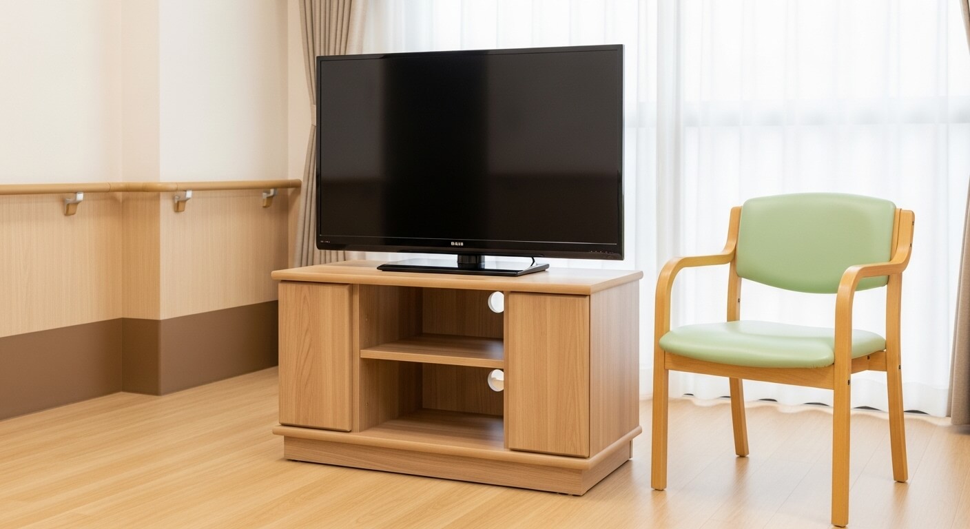老人ホームにテレビ台は設置できる?安全性も確認