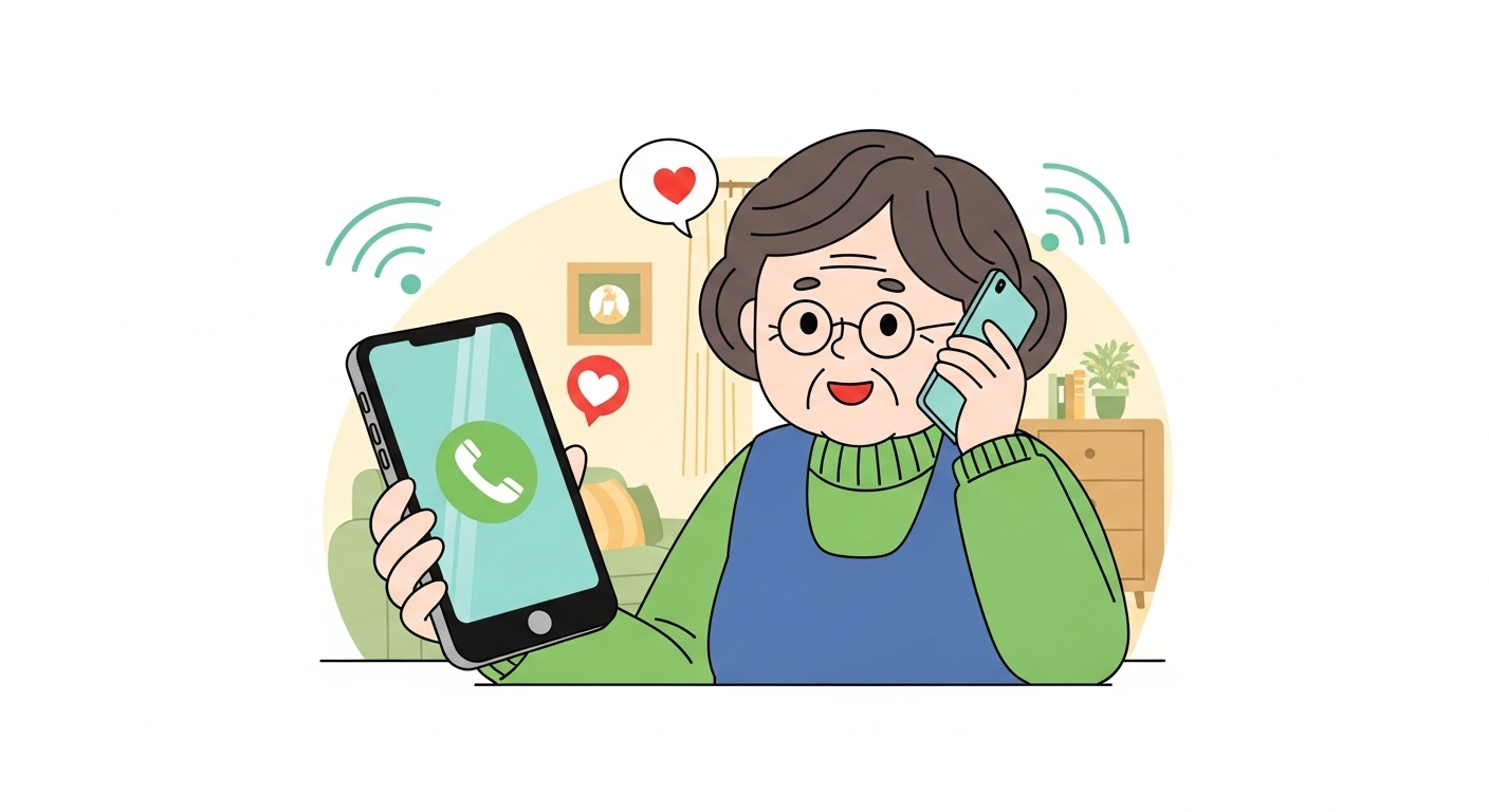 高齢者が電話だけにスマホを使う場合