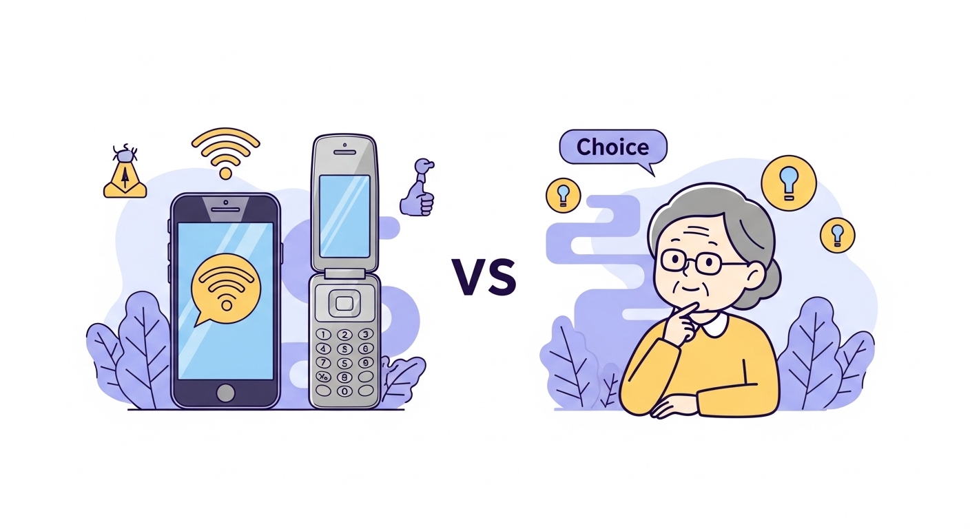 WiFiなしスマホの操作が不安なら「ガラホ」も選択肢に