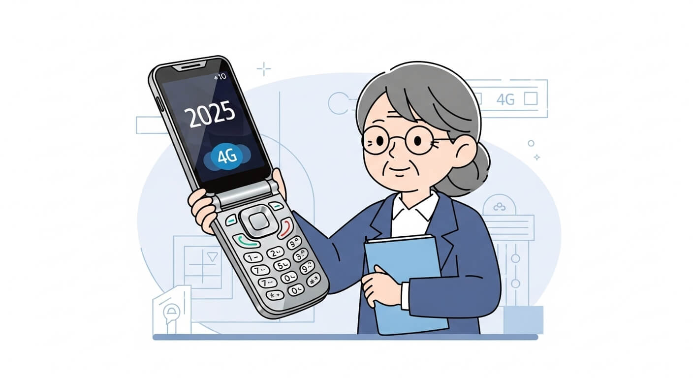 2025年以降も使える4G対応ガラケーとは