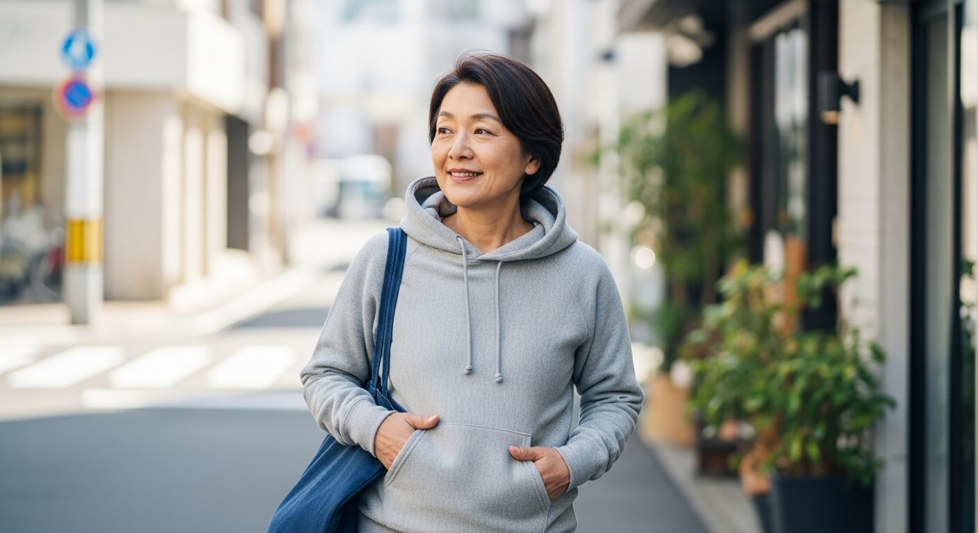 60代でパーカー外出はいつ着る？TPOガイド