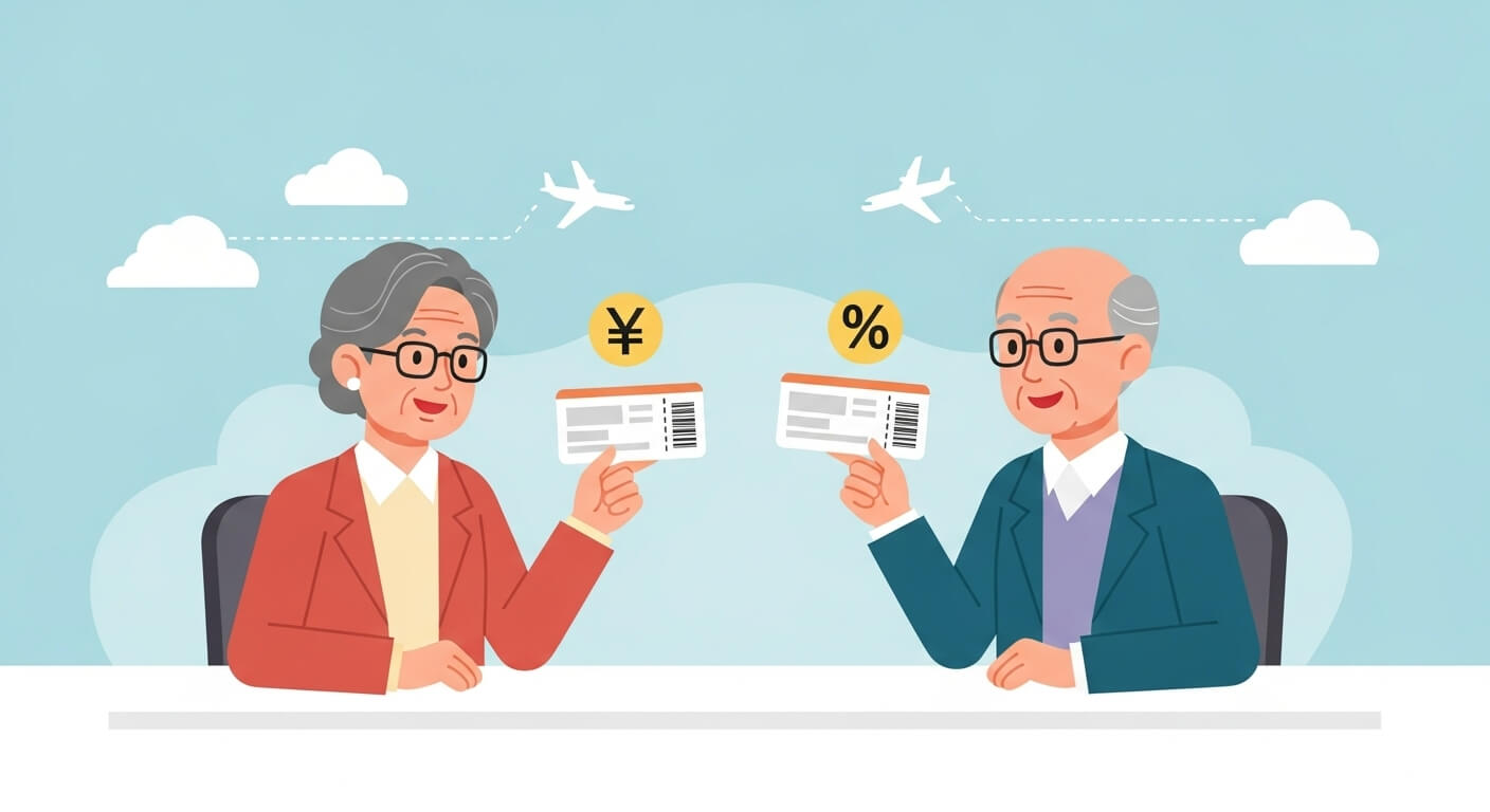 飛行機の65歳以上割引とは?他社との違い