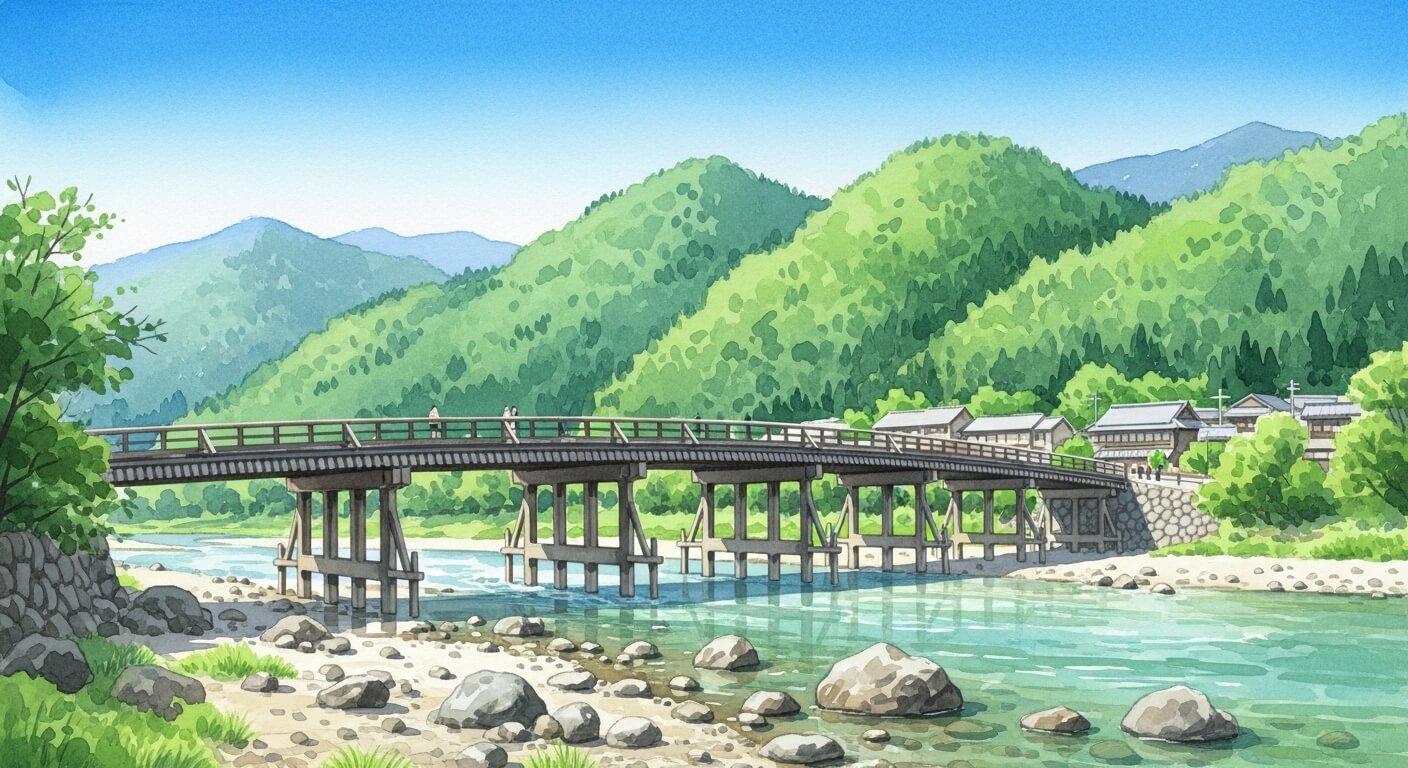 京都あまり歩かない観光・渡月橋