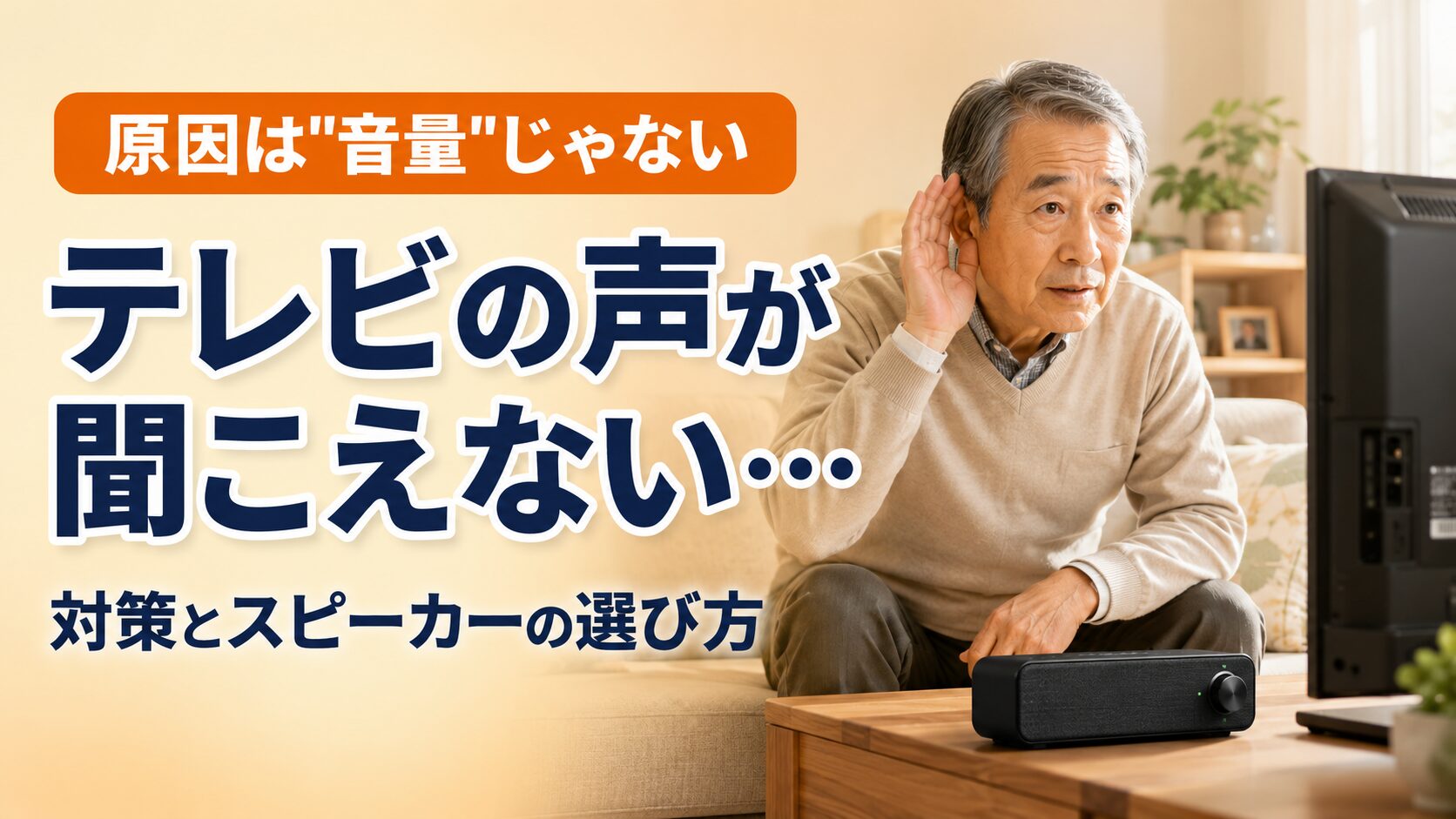 高齢者のテレビが聞こえない！対策とスピーカーの選び方